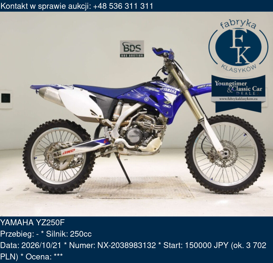 YAMAHA YZ250F  - zdjęcie 2