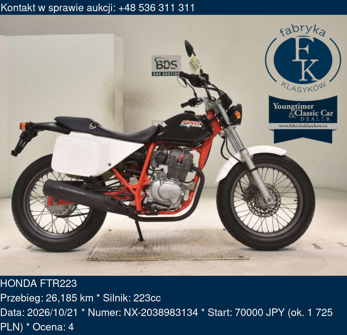 HONDA FTR223  - zdjęcie 2