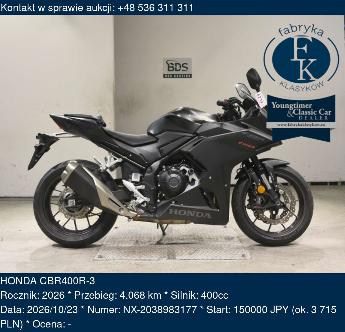HONDA CBR400R-3 2026 - zdjęcie 2