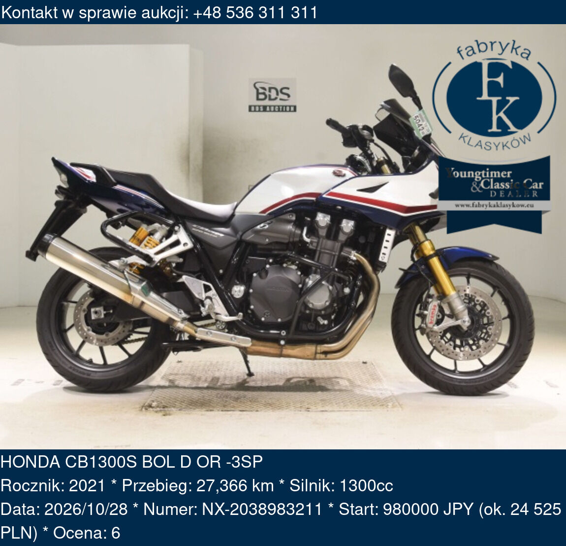 HONDA CB1300S BOL D OR -3SP 2021 - zdjęcie 2