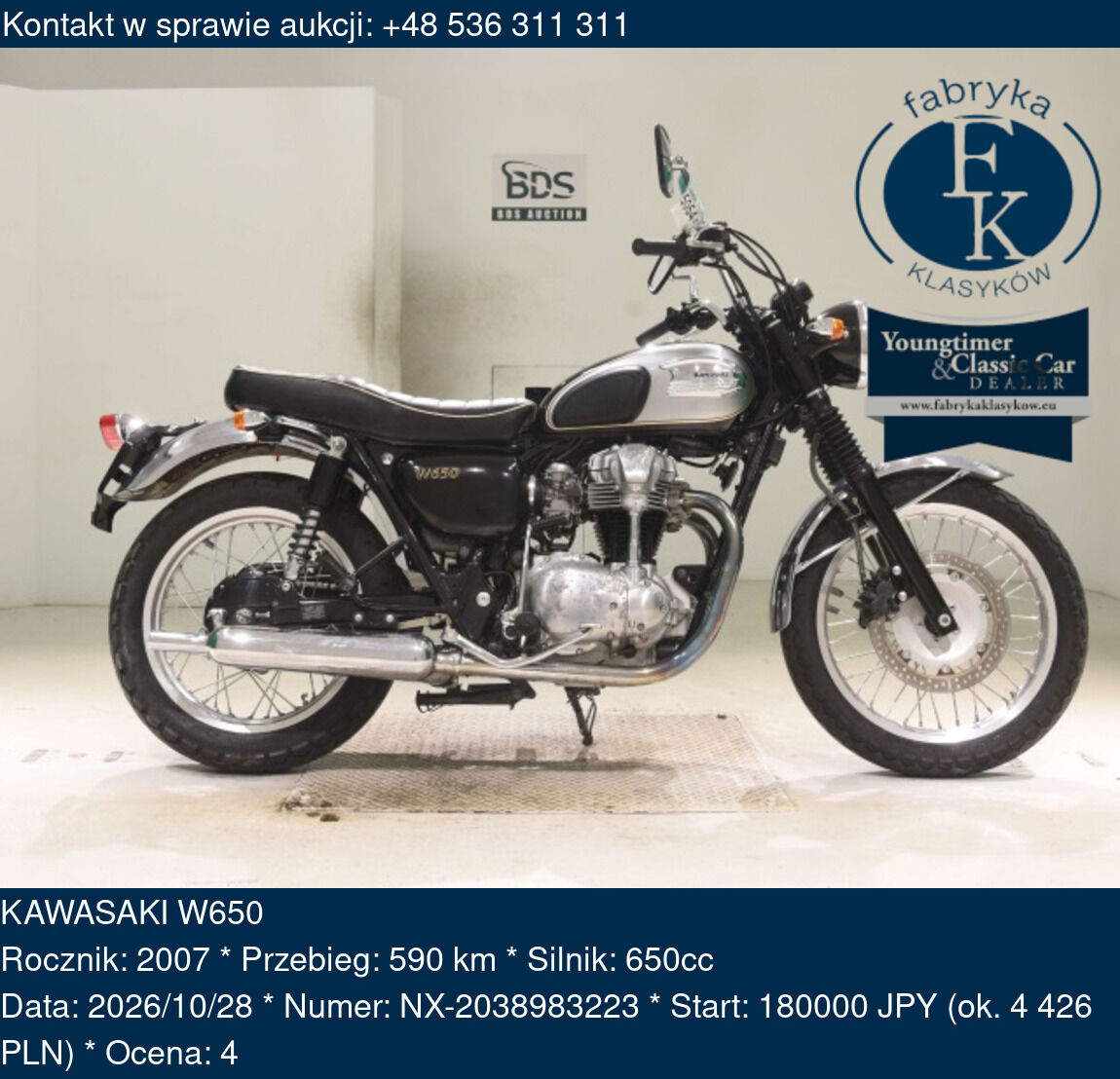 KAWASAKI W650 2007 - zdjęcie 2