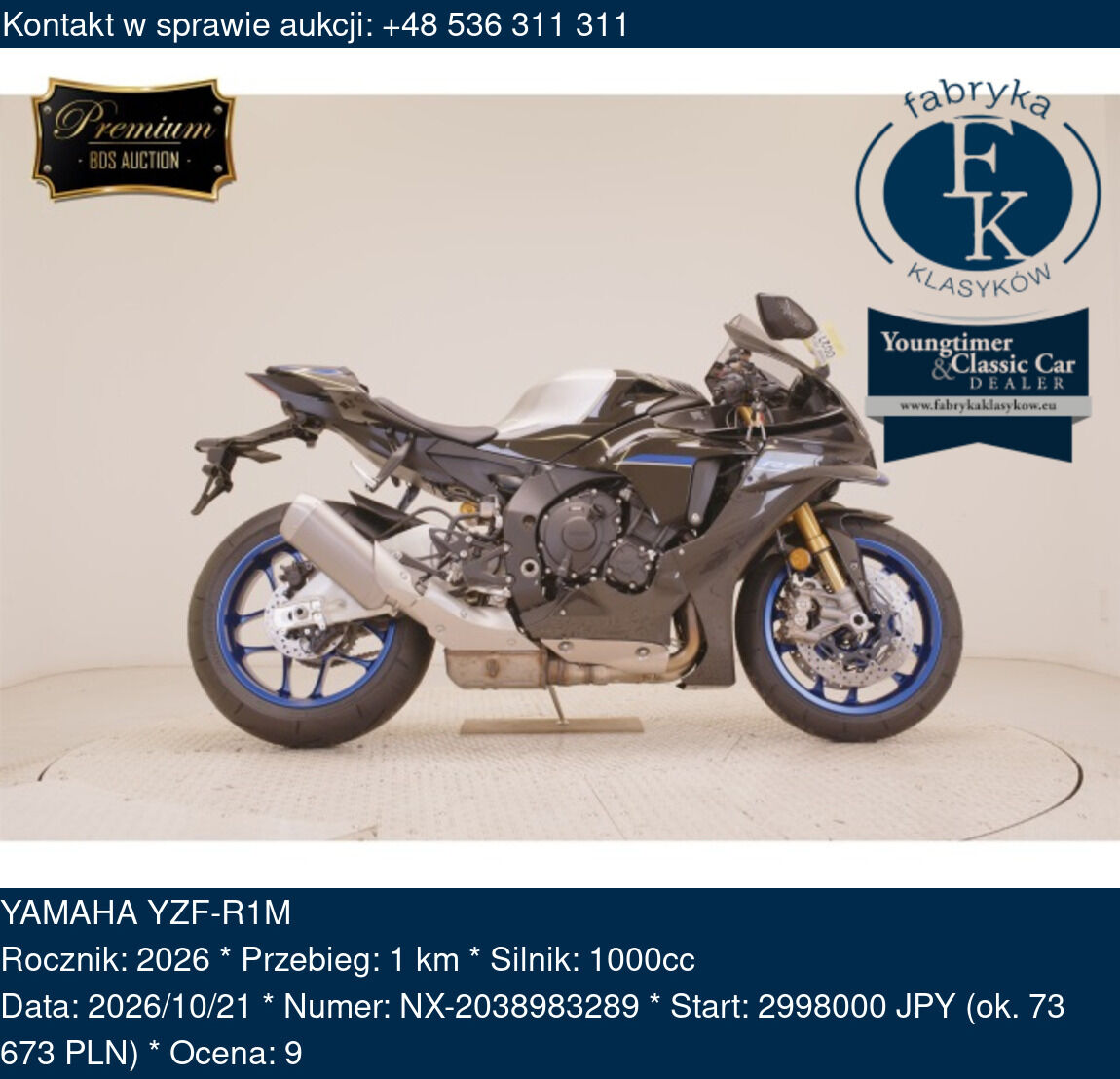 YAMAHA YZF-R1M 2026 - zdjęcie 2