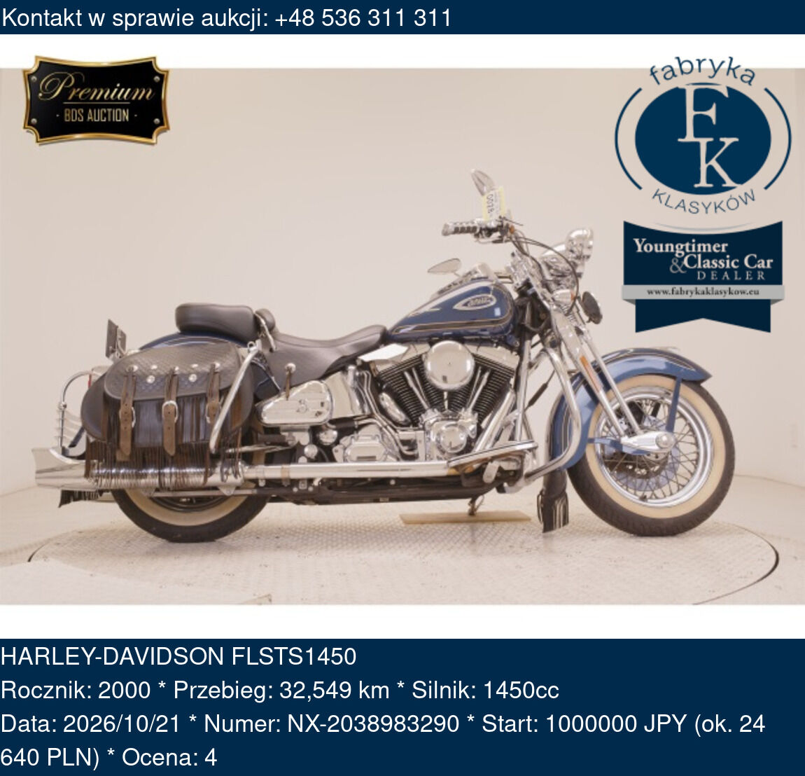 HARLEY-DAVIDSON FLSTS1450 2000 - zdjęcie 2