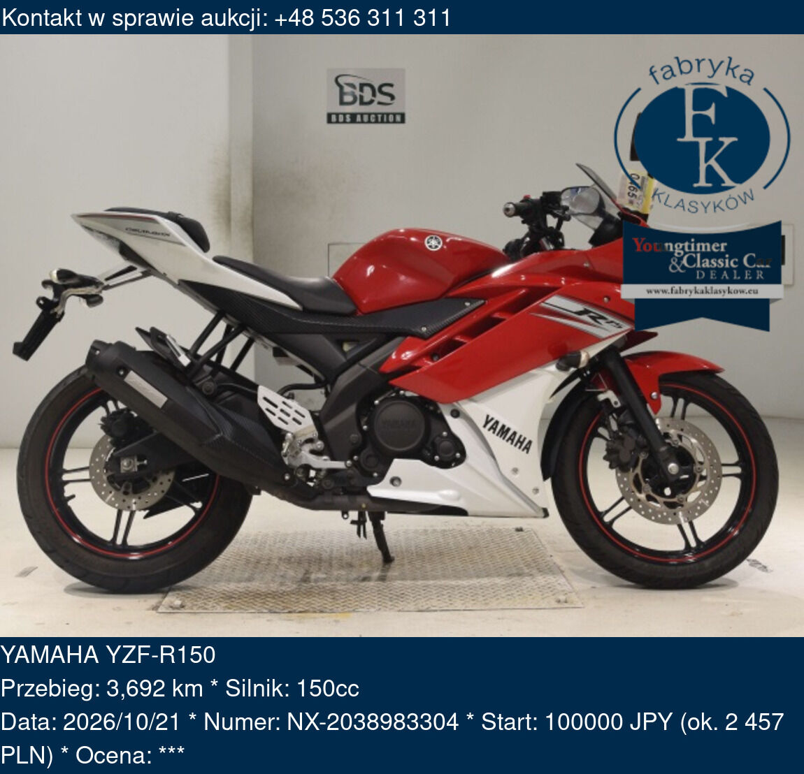 YAMAHA YZF-R150  - zdjęcie 2