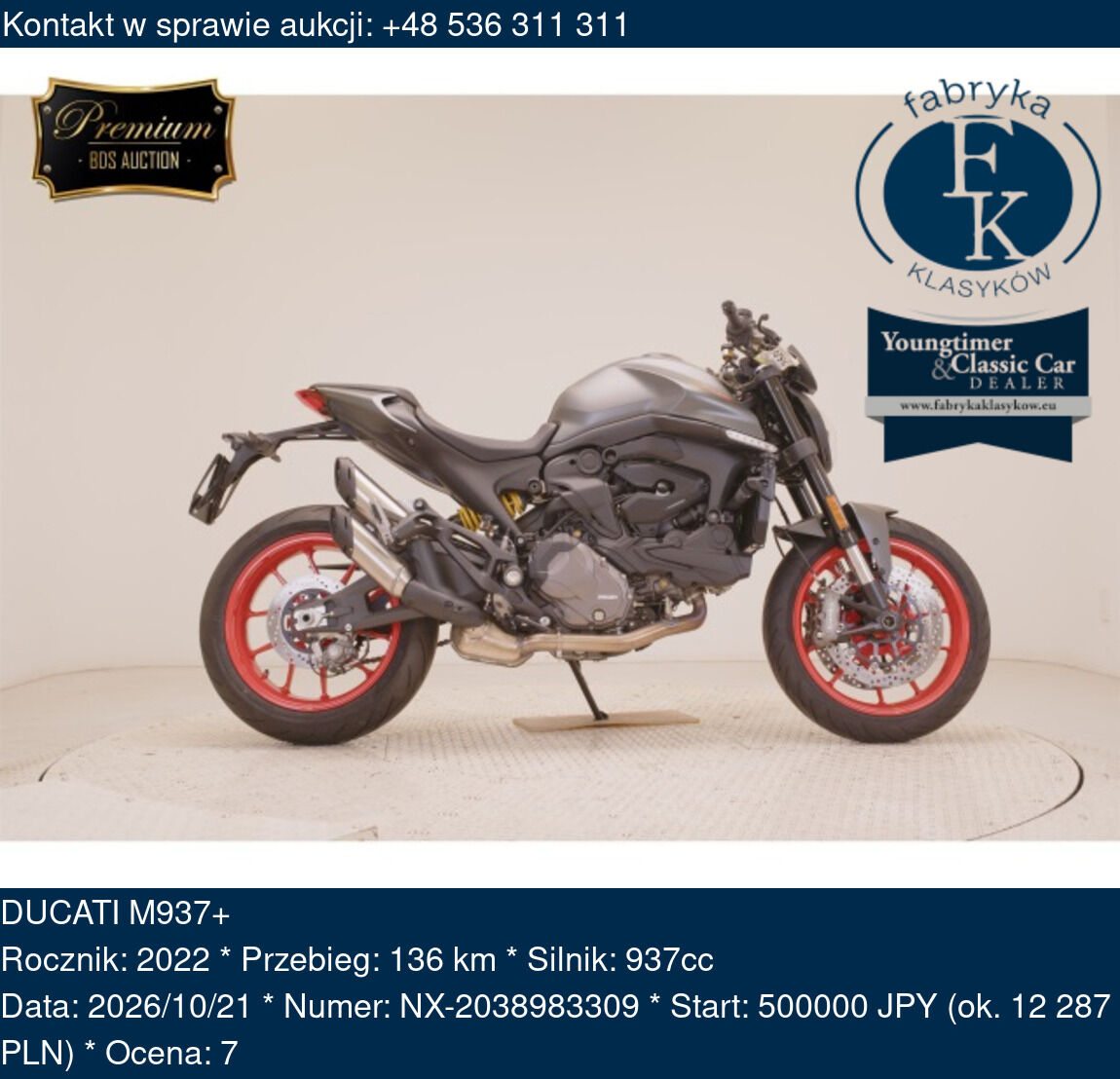 DUCATI M937+ 2022 - zdjęcie 2