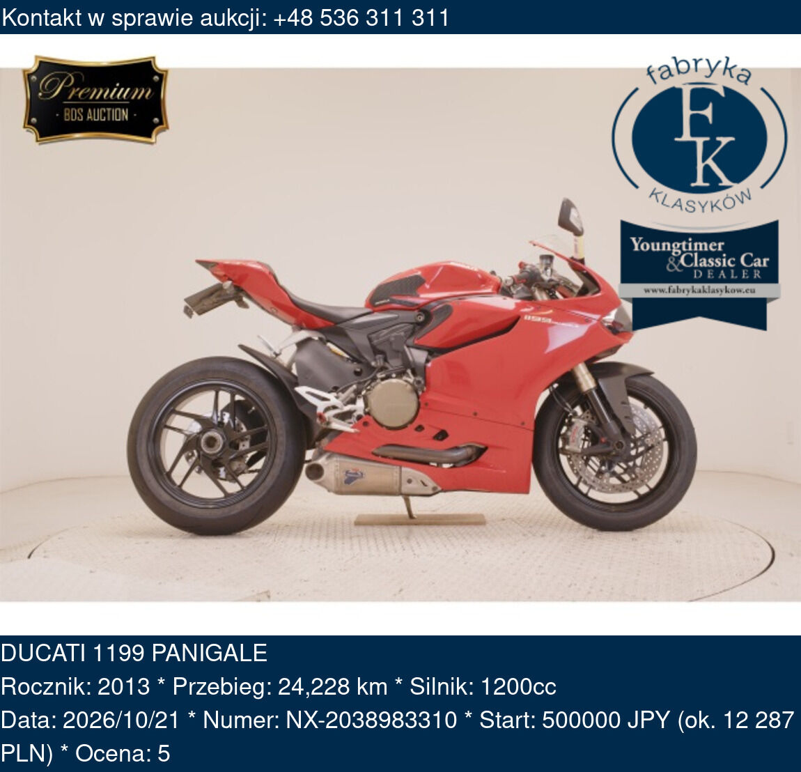 DUCATI 1199 PANIGALE 2013 - zdjęcie 2