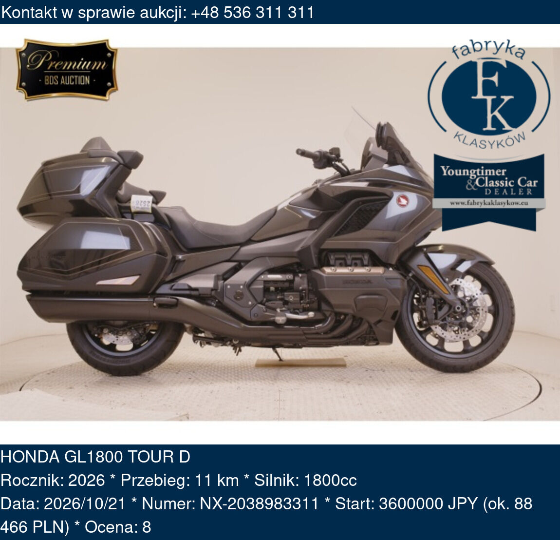 HONDA GL1800 TOUR D 2026 - zdjęcie 2