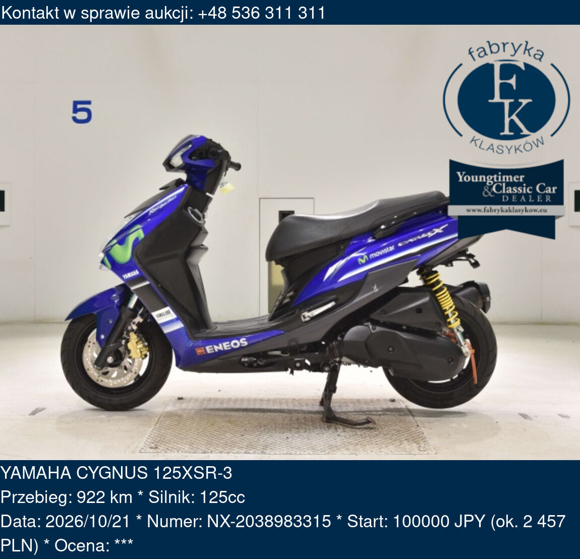 YAMAHA CYGNUS 125XSR-3  - zdjęcie 2