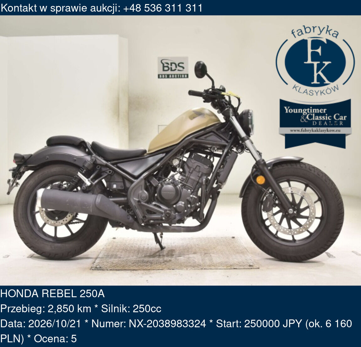 HONDA REBEL 250A  - zdjęcie 2