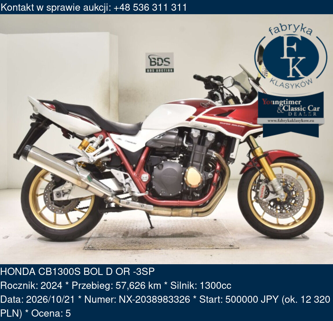 HONDA CB1300S BOL D OR -3SP 2024 - zdjęcie 2