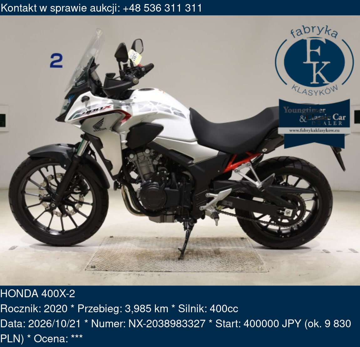 HONDA 400X-2 2020 - zdjęcie 2