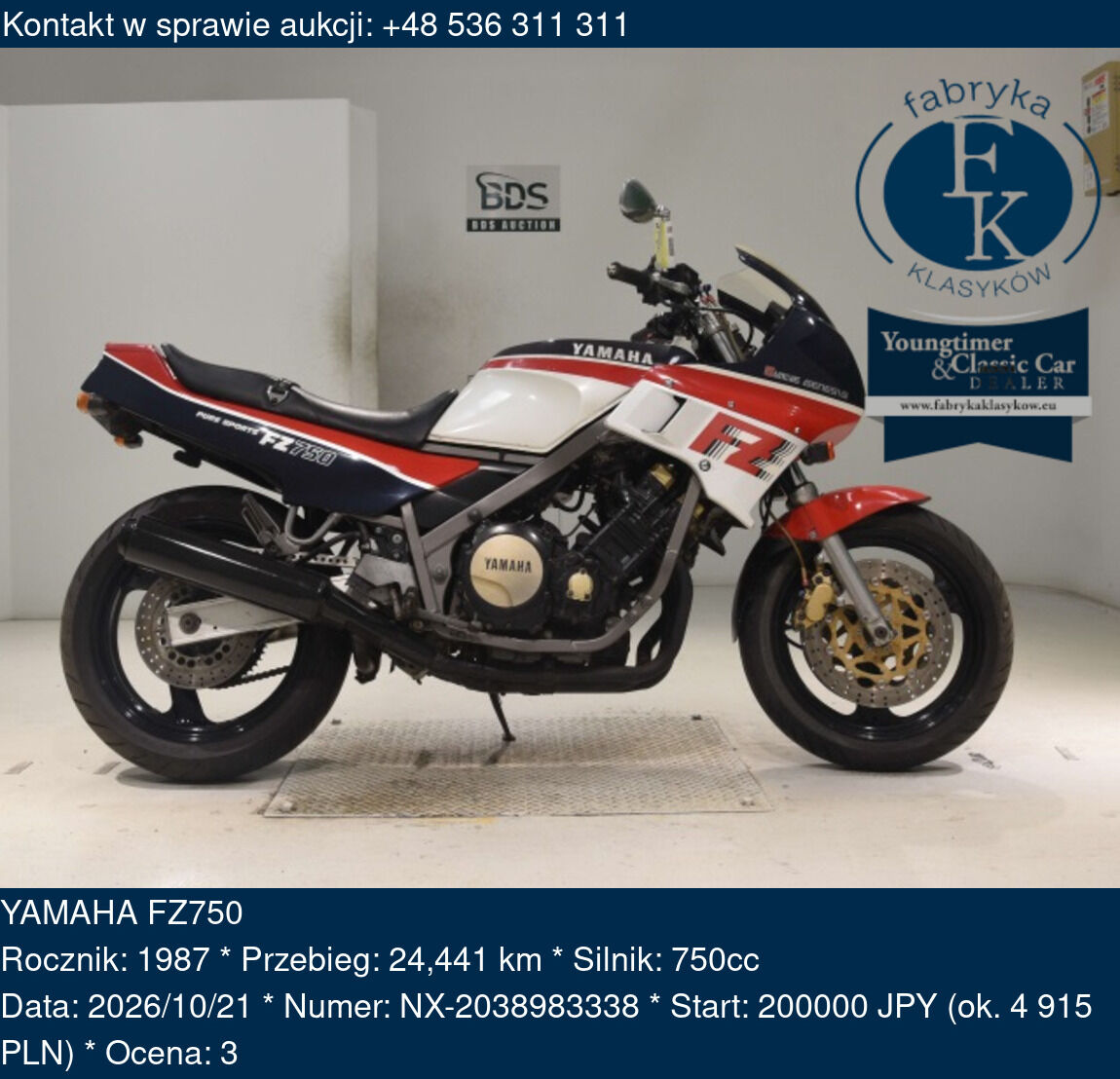 YAMAHA FZ750 1987 - zdjęcie 2