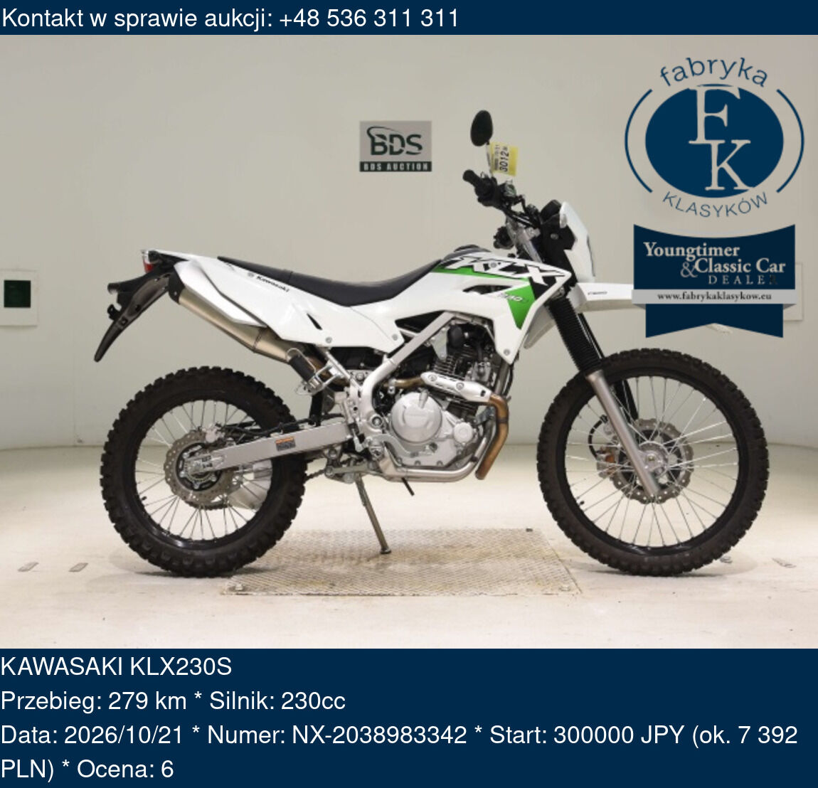 KAWASAKI KLX230S  - zdjęcie 2
