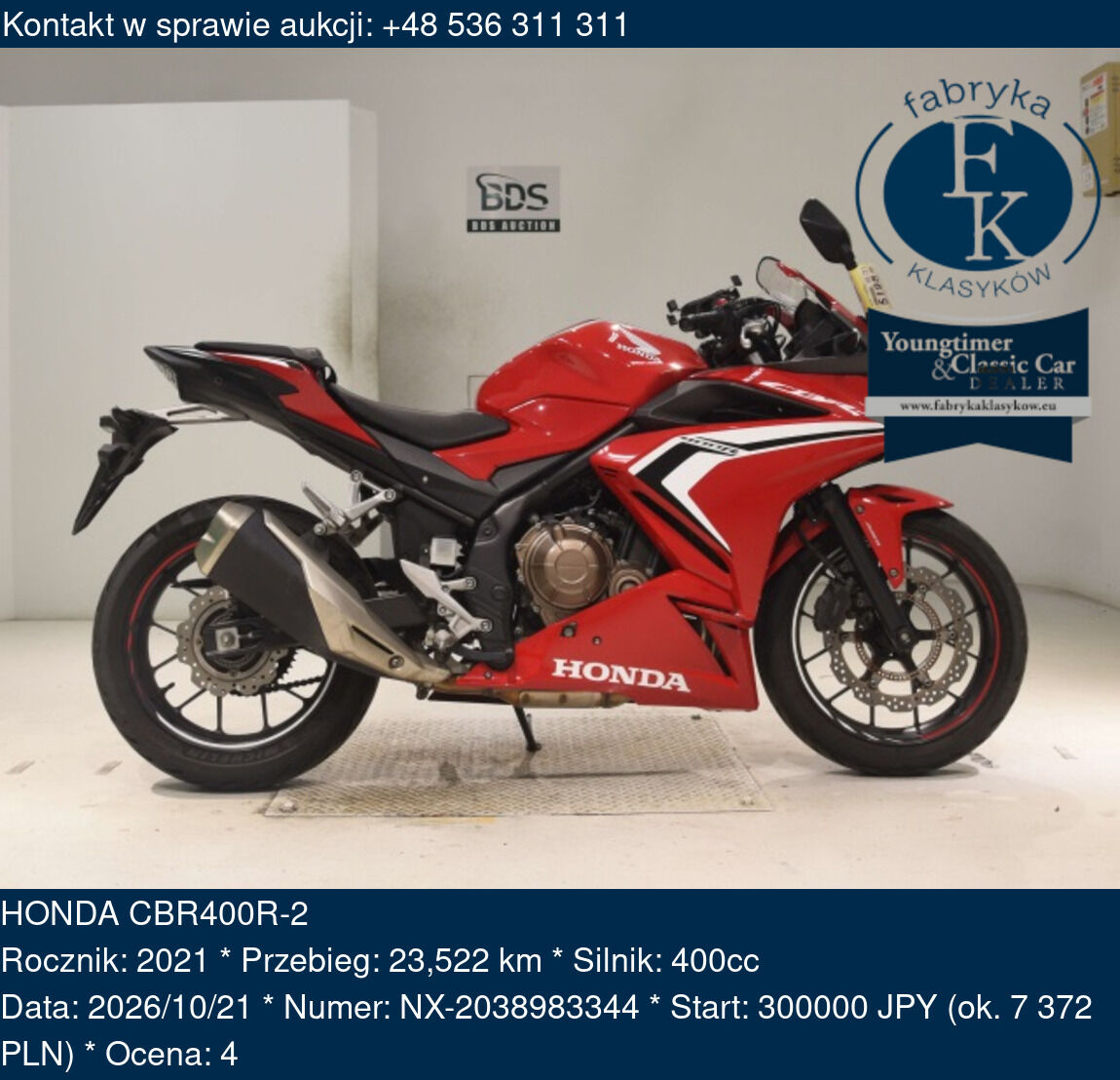 HONDA CBR400R-2 2021 - zdjęcie 2