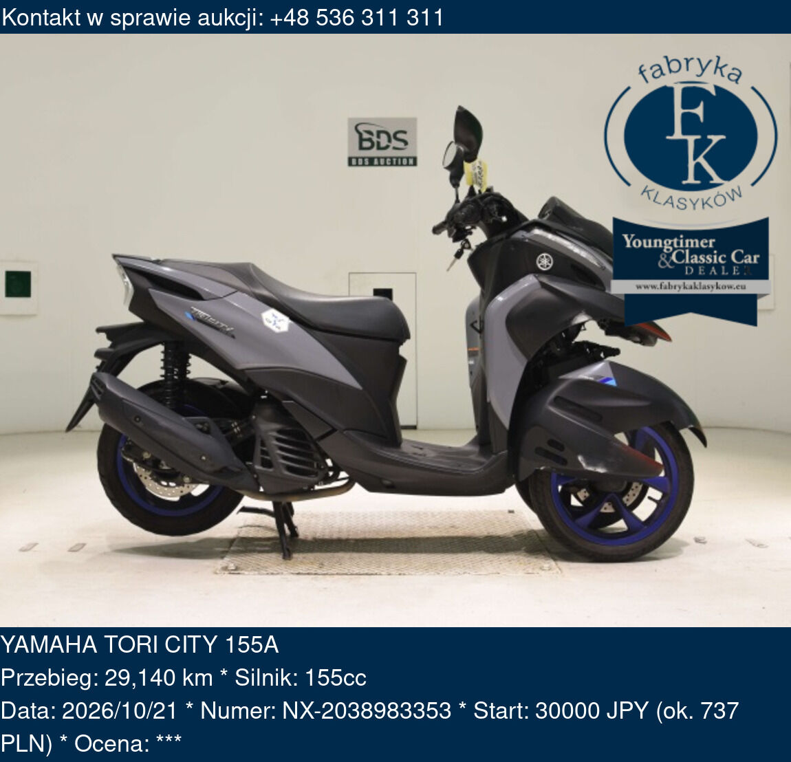 YAMAHA TORI CITY 155A  - zdjęcie 2