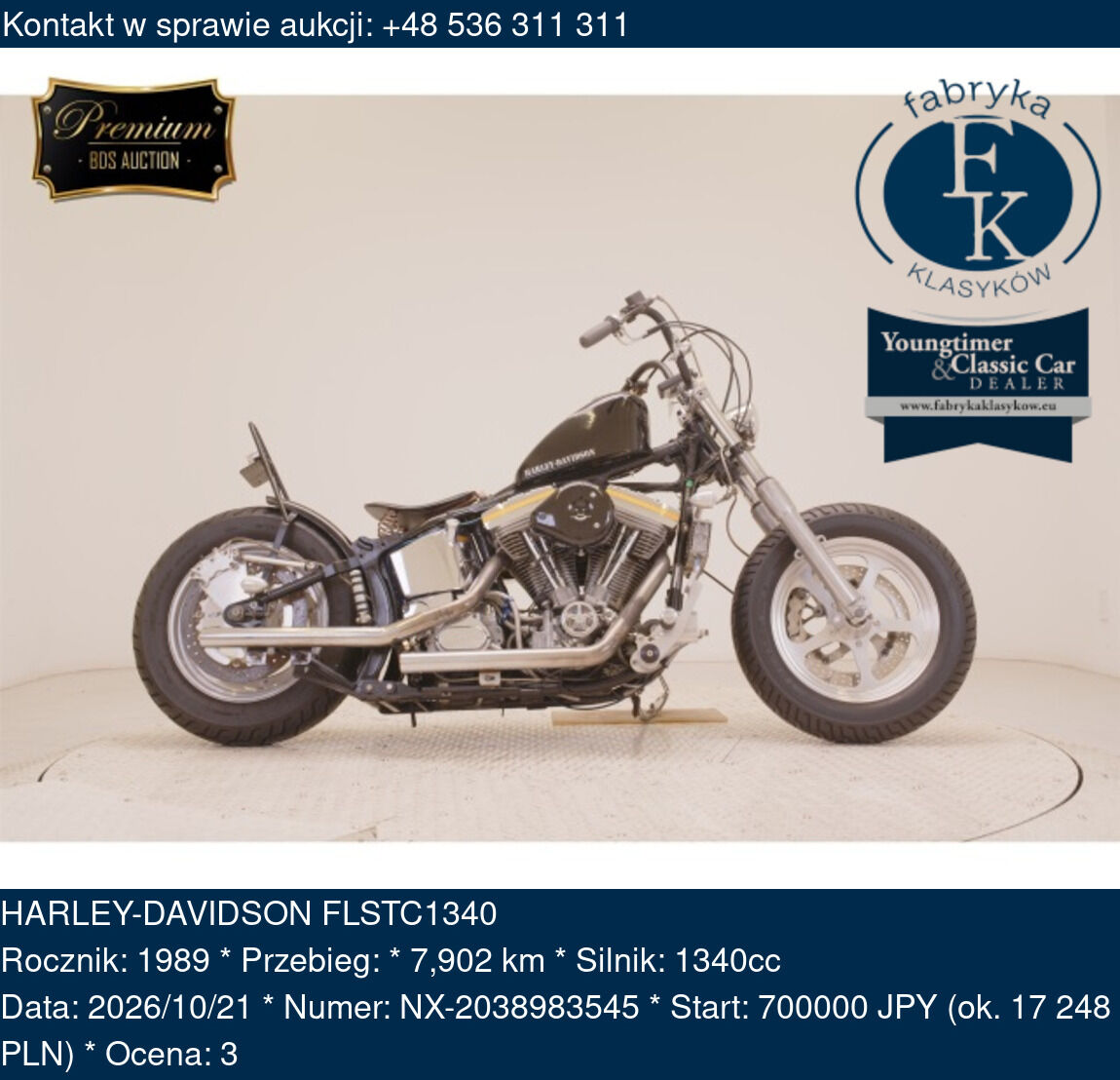 HARLEY-DAVIDSON FLSTC1340 1989 - zdjęcie 2