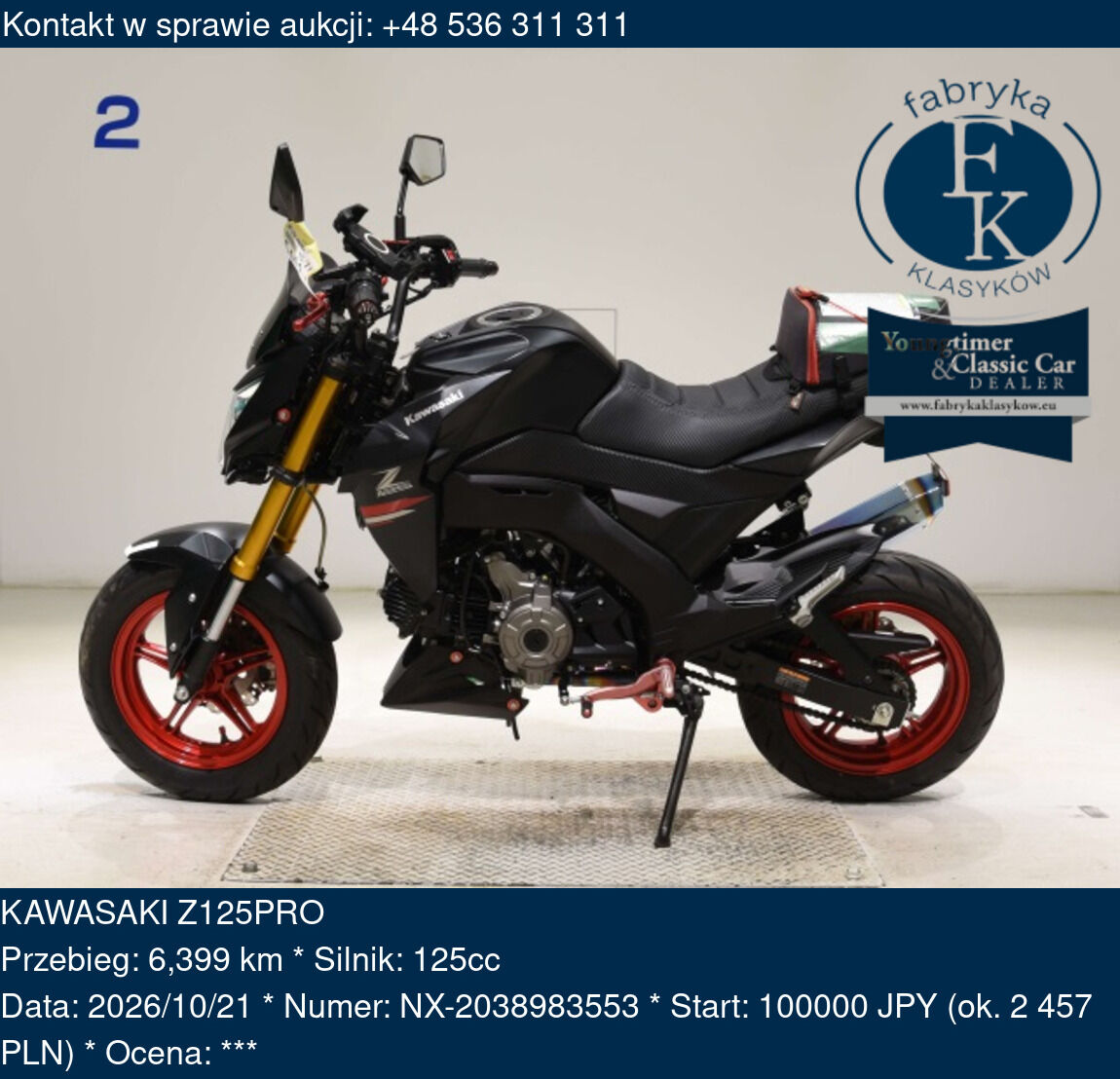 KAWASAKI Z125PRO  - zdjęcie 2