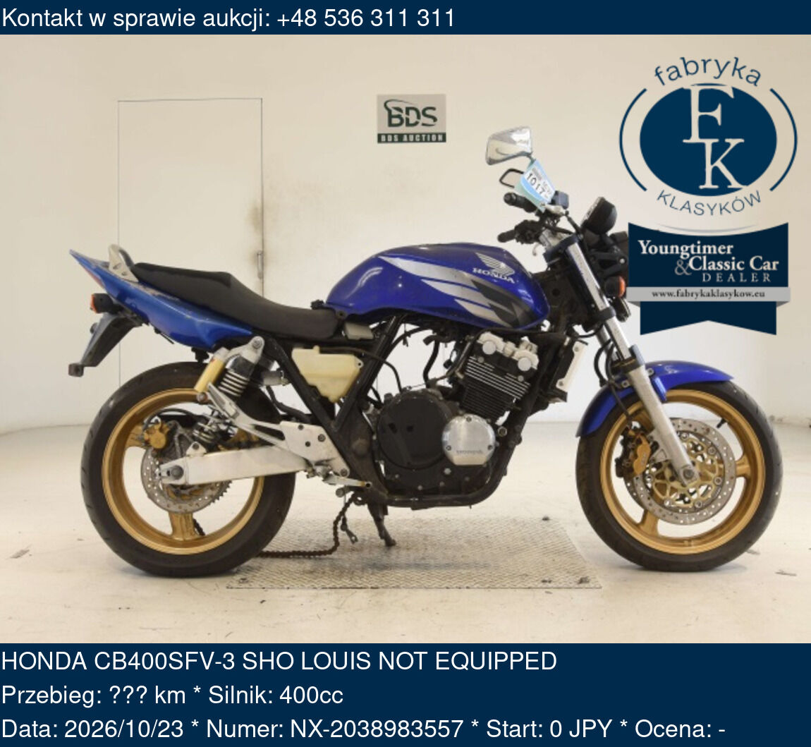HONDA CB400SFV-3 SHO LOUIS NOT EQUIPPED  - zdjęcie 2