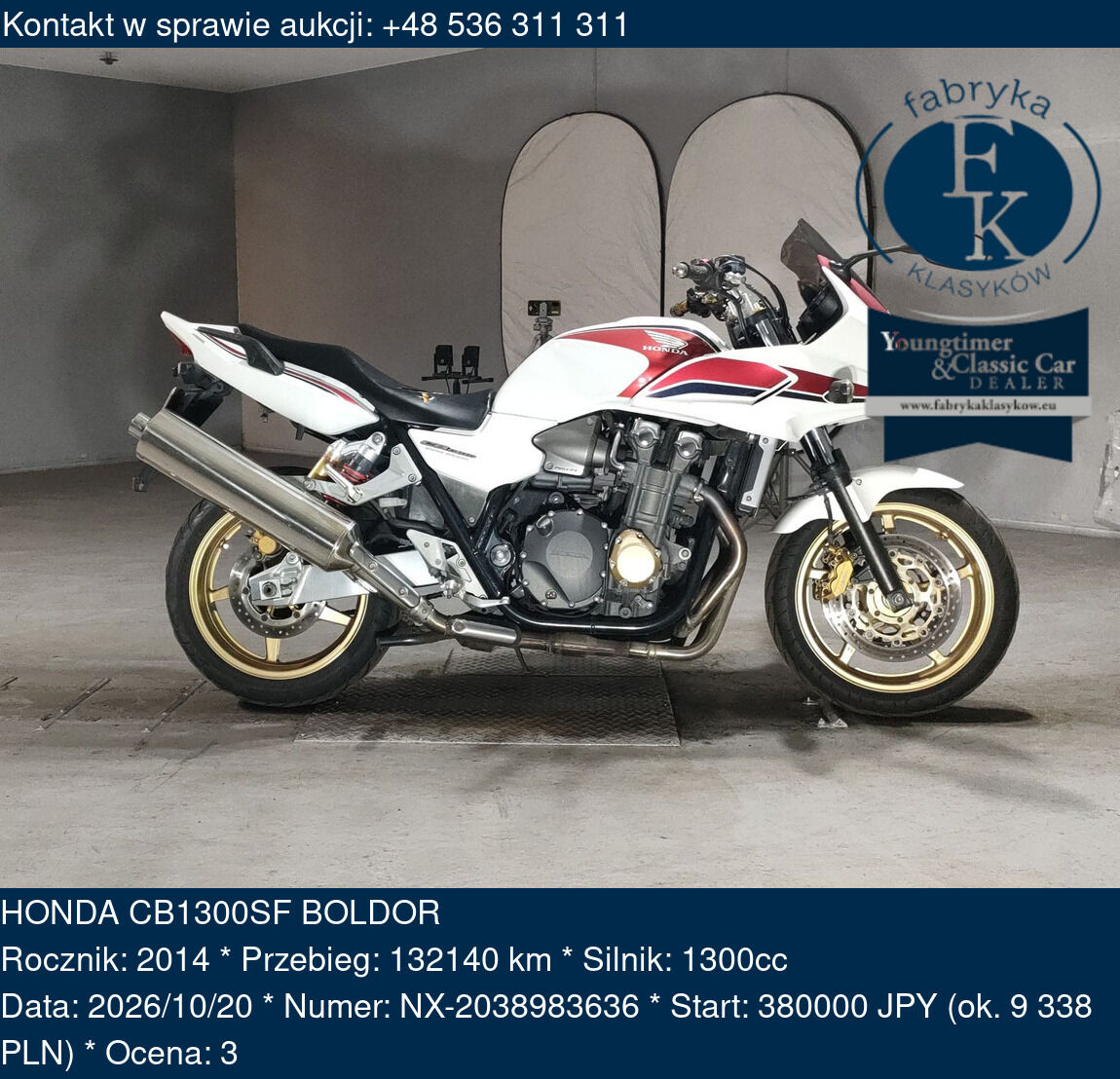 HONDA CB1300SF BOLDOR 2014 - zdjęcie 2