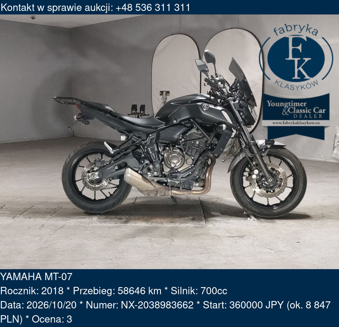 YAMAHA MT-07 2018 - zdjęcie 2