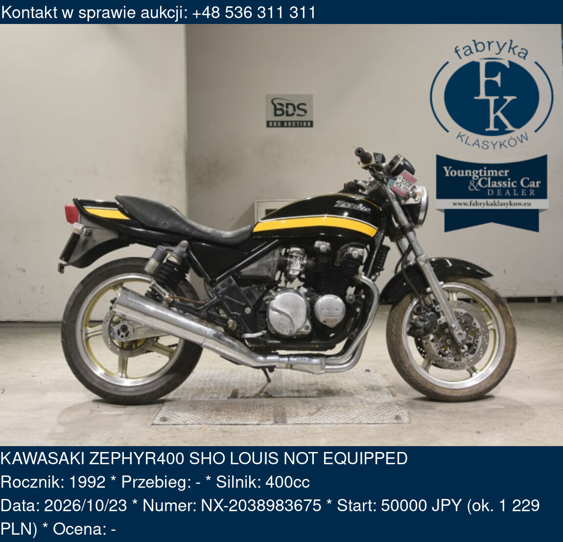 KAWASAKI ZEPHYR400 SHO LOUIS NOT EQUIPPED 1992 - zdjęcie 2