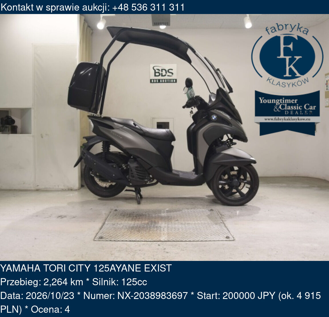YAMAHA TORI CITY 125AYANE EXIST  - zdjęcie 2