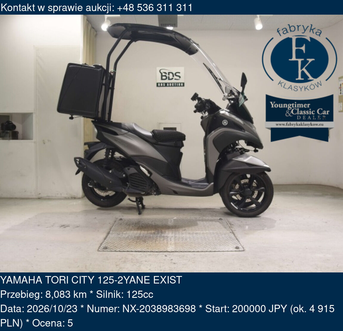 YAMAHA TORI CITY 125-2YANE EXIST  - zdjęcie 2
