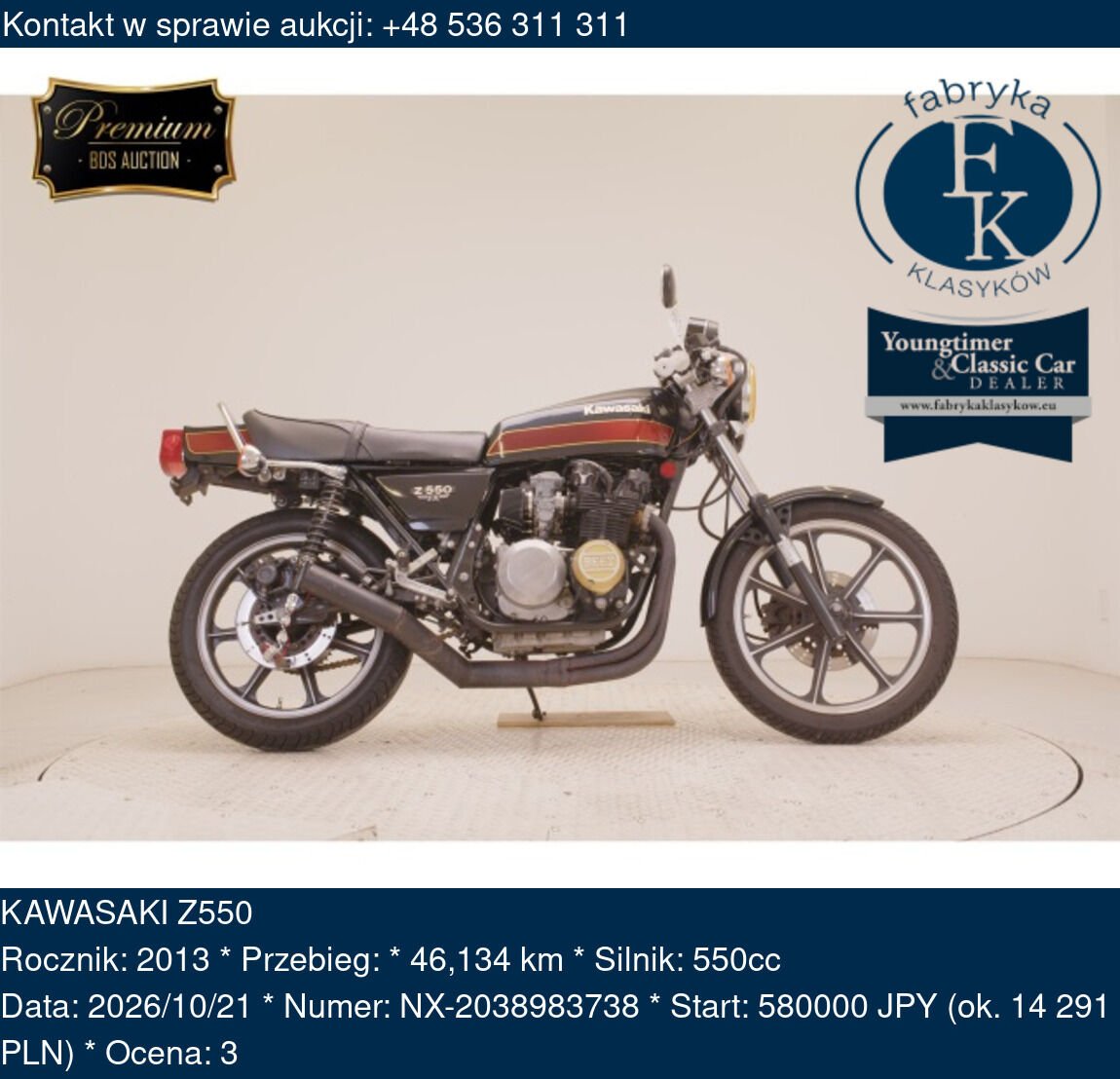 KAWASAKI Z550 2013 - zdjęcie 2