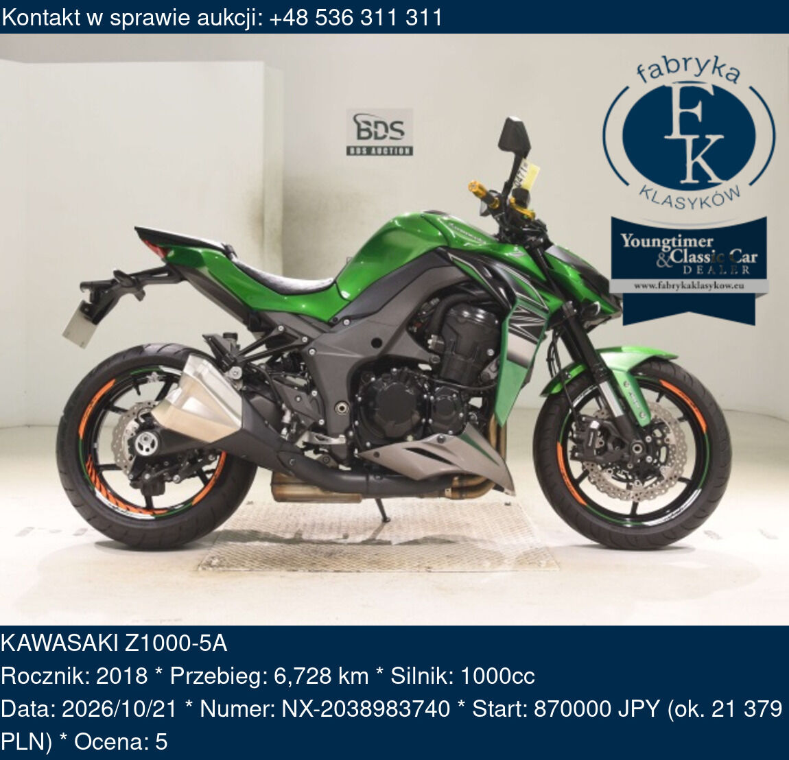 KAWASAKI Z1000-5A 2018 - zdjęcie 2