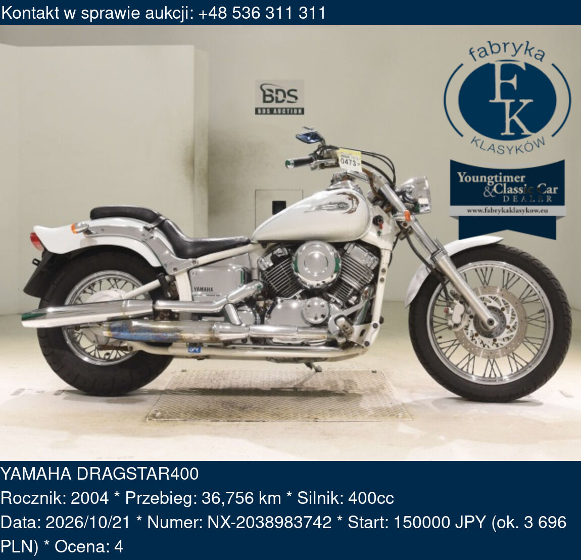 YAMAHA DRAGSTAR400 2004 - zdjęcie 2