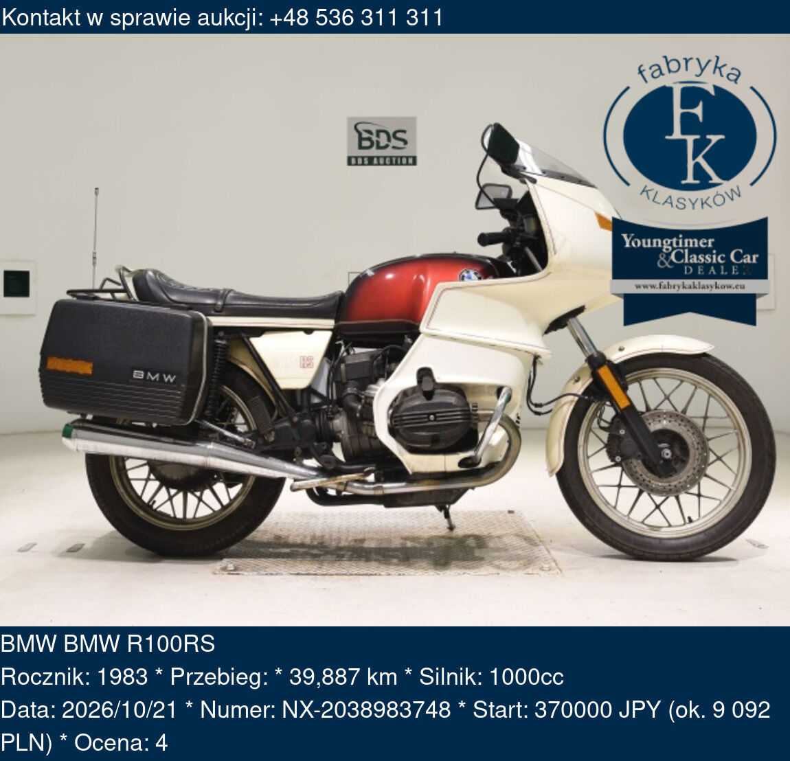 BMW BMW R100RS 1983 - zdjęcie 2