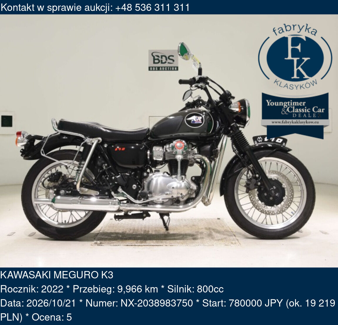 KAWASAKI MEGURO K3 2022 - zdjęcie 2