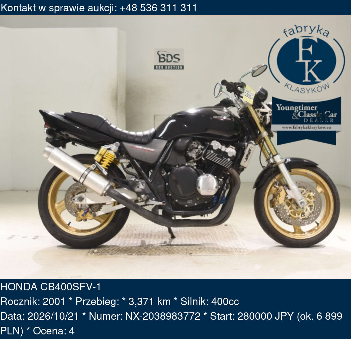 HONDA CB400SFV-1 2001 - zdjęcie 2