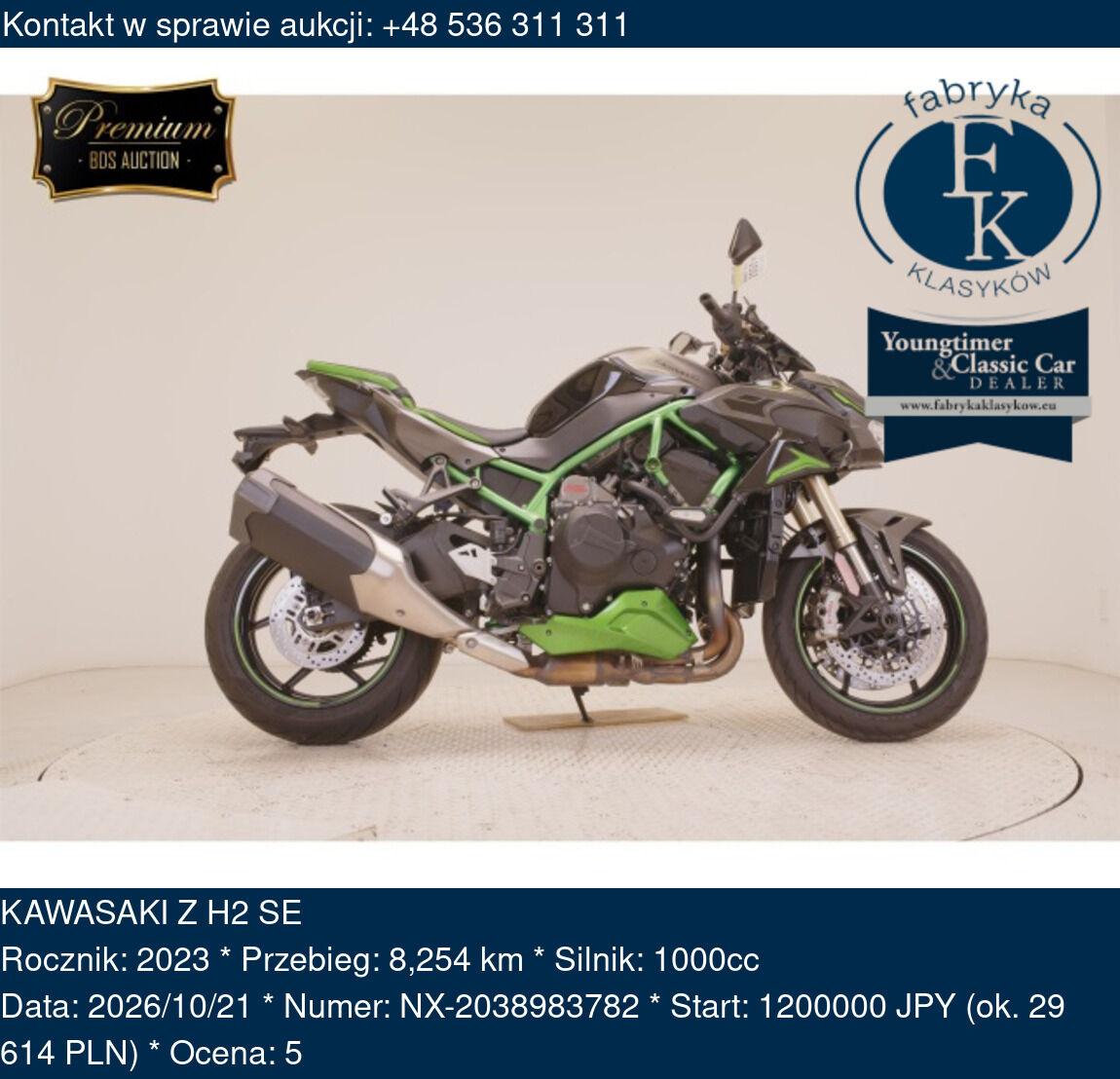 KAWASAKI Z H2 SE 2023 - zdjęcie 2