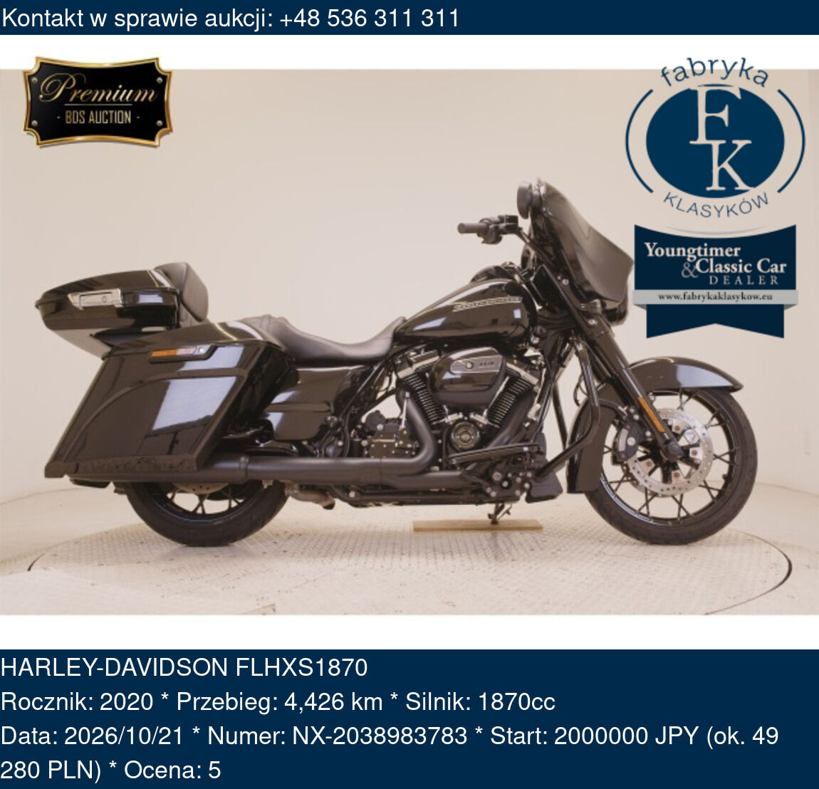 HARLEY-DAVIDSON FLHXS1870 2020 - zdjęcie 2