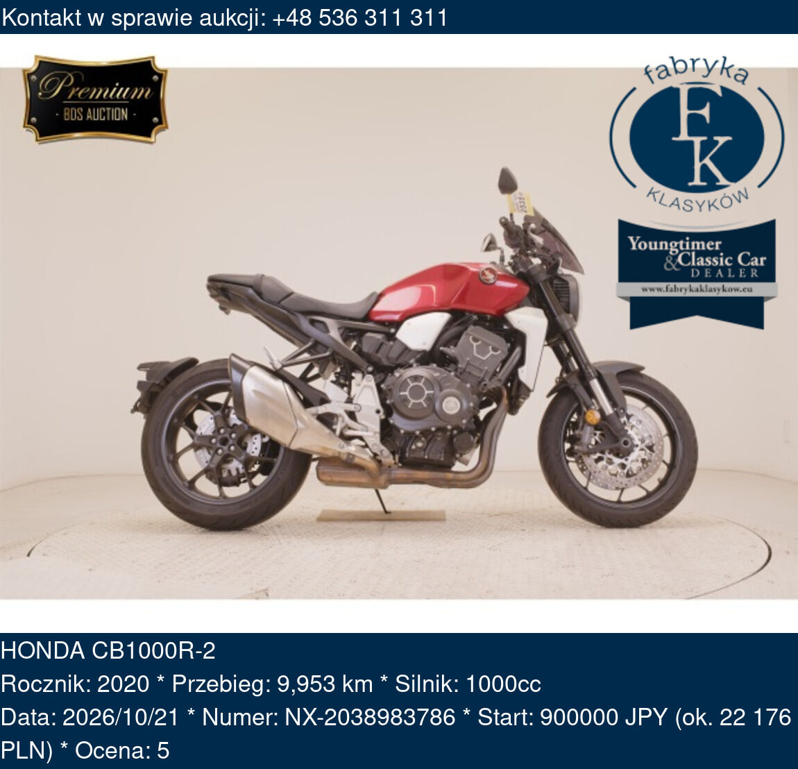 HONDA CB1000R-2 2020 - zdjęcie 2