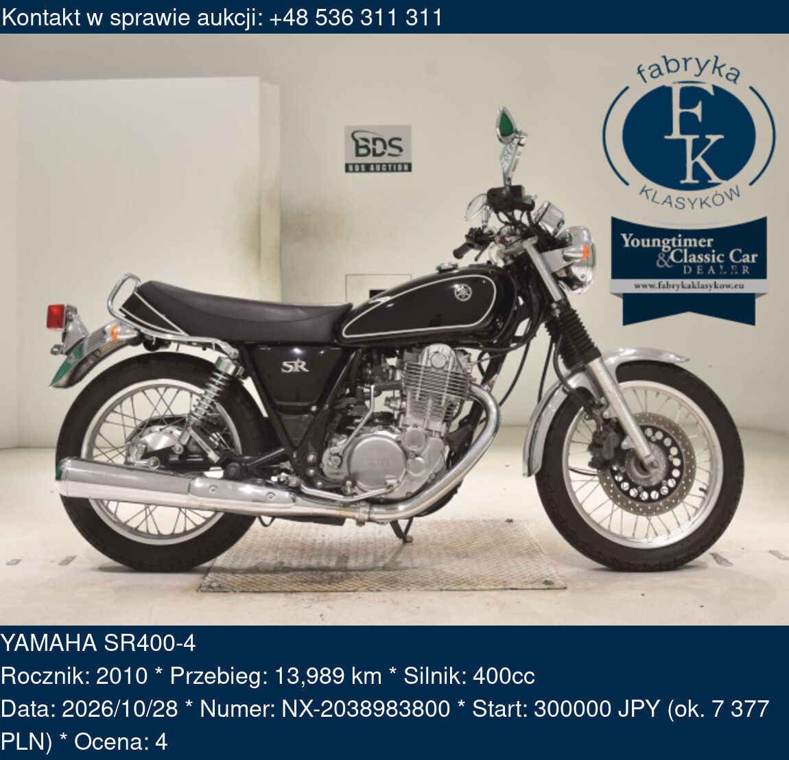 YAMAHA SR400-4 2010 - zdjęcie 2