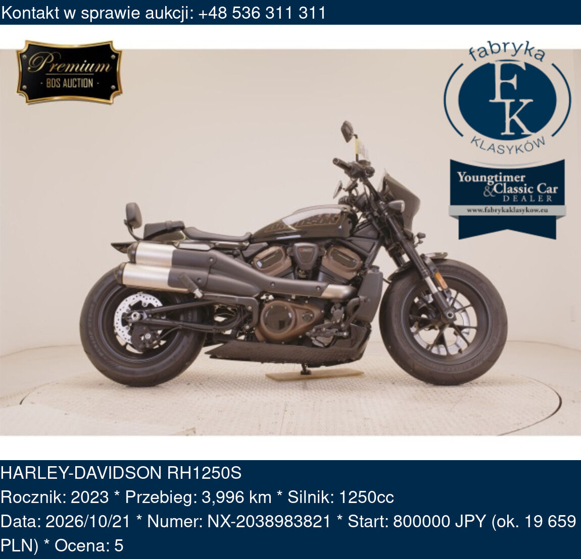 HARLEY-DAVIDSON RH1250S 2023 - zdjęcie 2