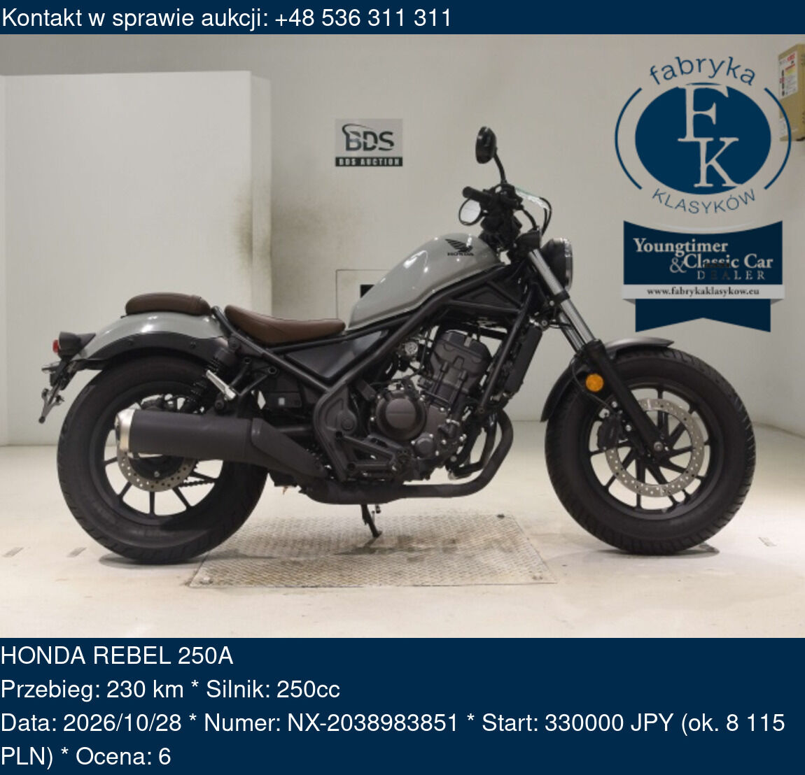 HONDA REBEL 250A - zdjęcie 2