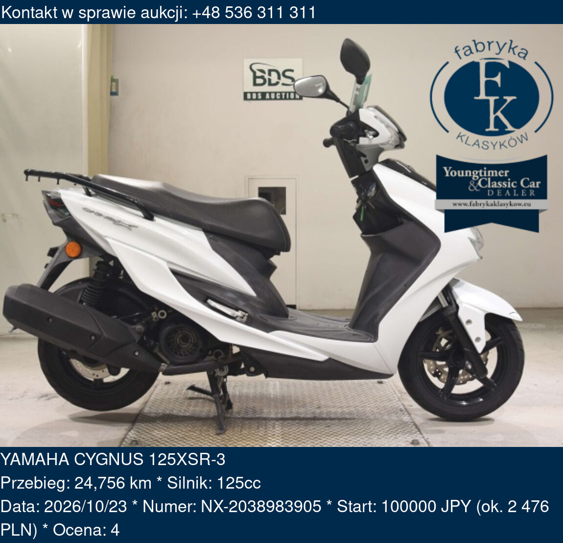 YAMAHA CYGNUS 125XSR-3  - zdjęcie 2