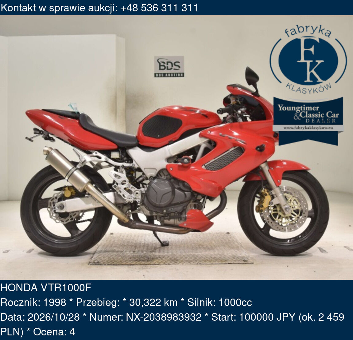 HONDA VTR1000F 1998 - zdjęcie 2