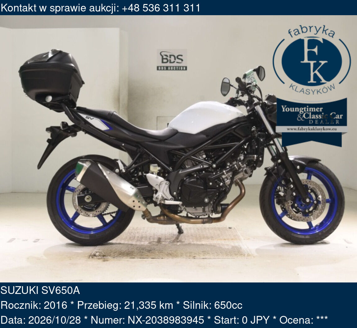 SUZUKI SV650A 2016 - zdjęcie 2