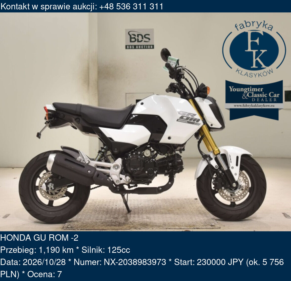HONDA GU ROM -2  - zdjęcie 2