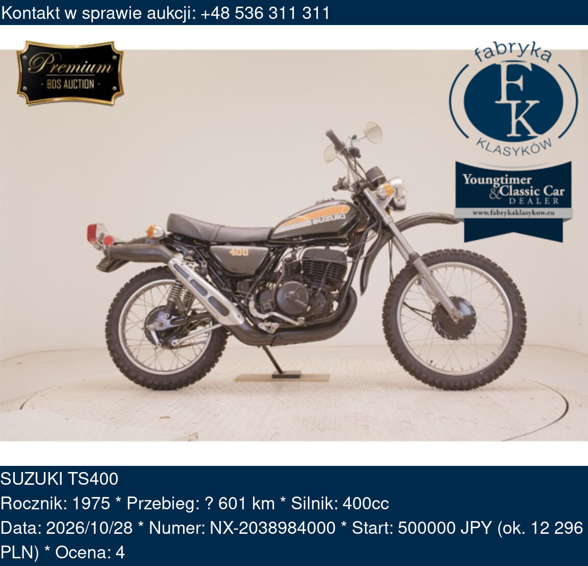SUZUKI TS400 1975 - zdjęcie 2