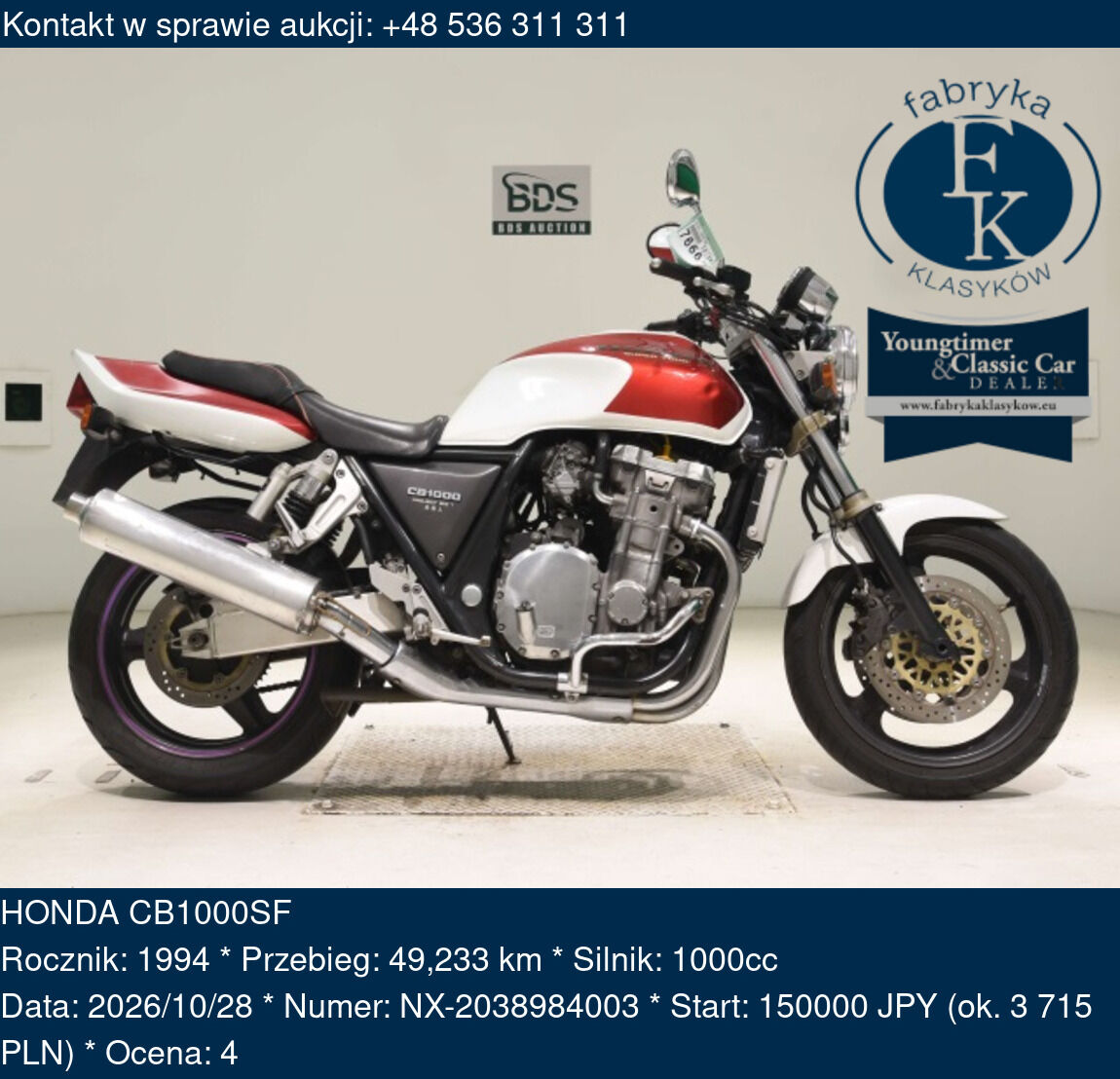 HONDA CB1000SF 1994 - zdjęcie 2