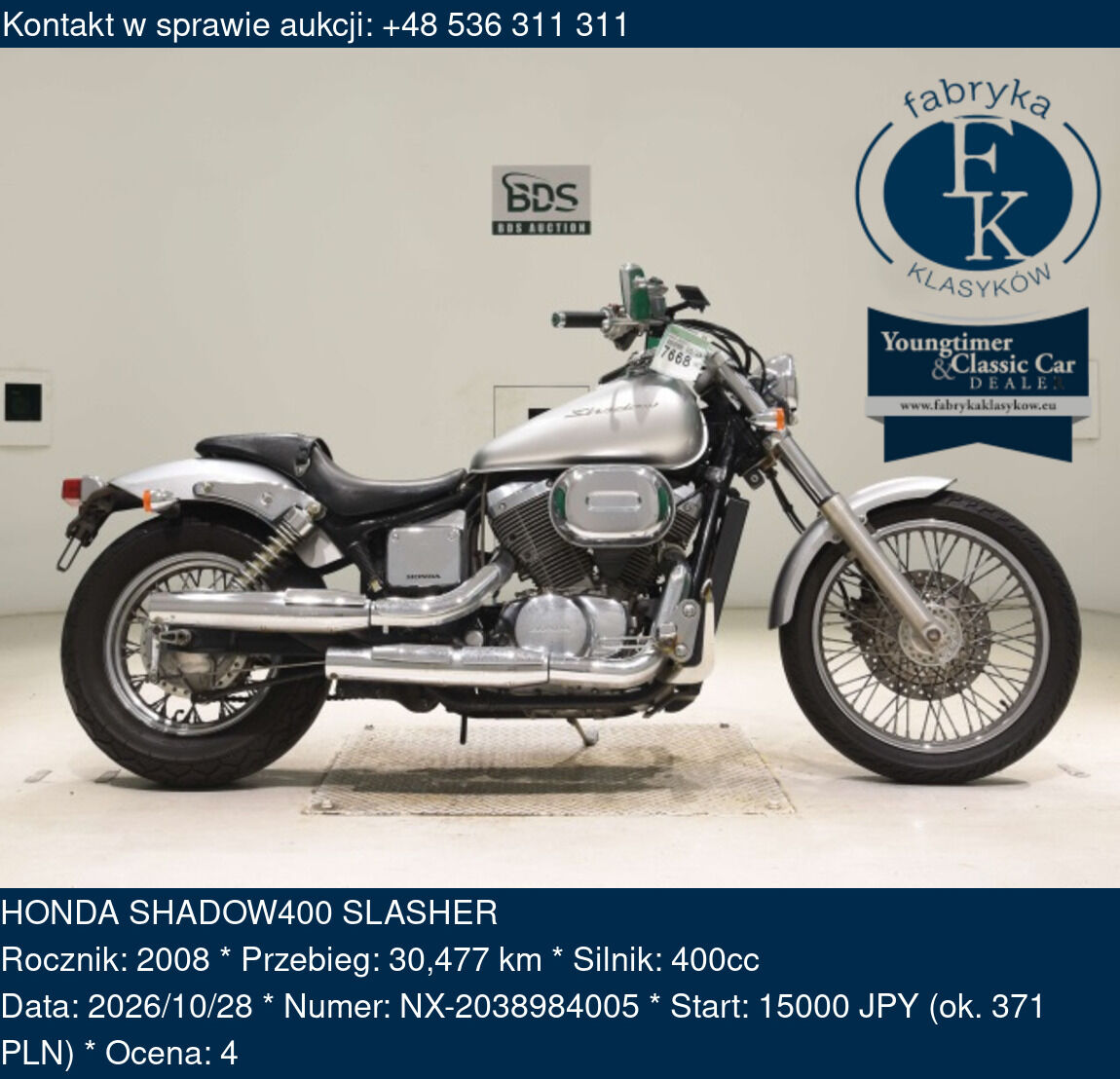 HONDA SHADOW400 SLASHER 2008 - zdjęcie 2