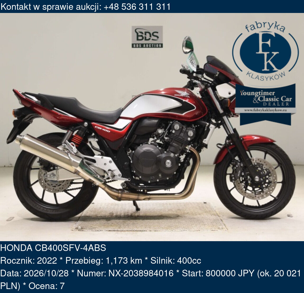 HONDA CB400SFV-4ABS 2022 - zdjęcie 2