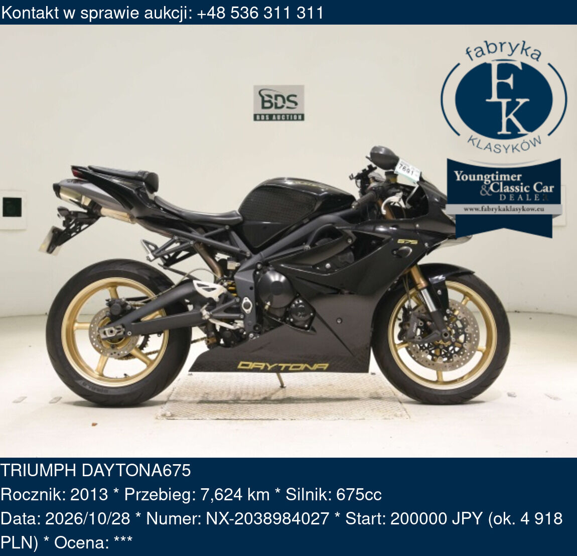 TRIUMPH DAYTONA675 2013 - zdjęcie 2