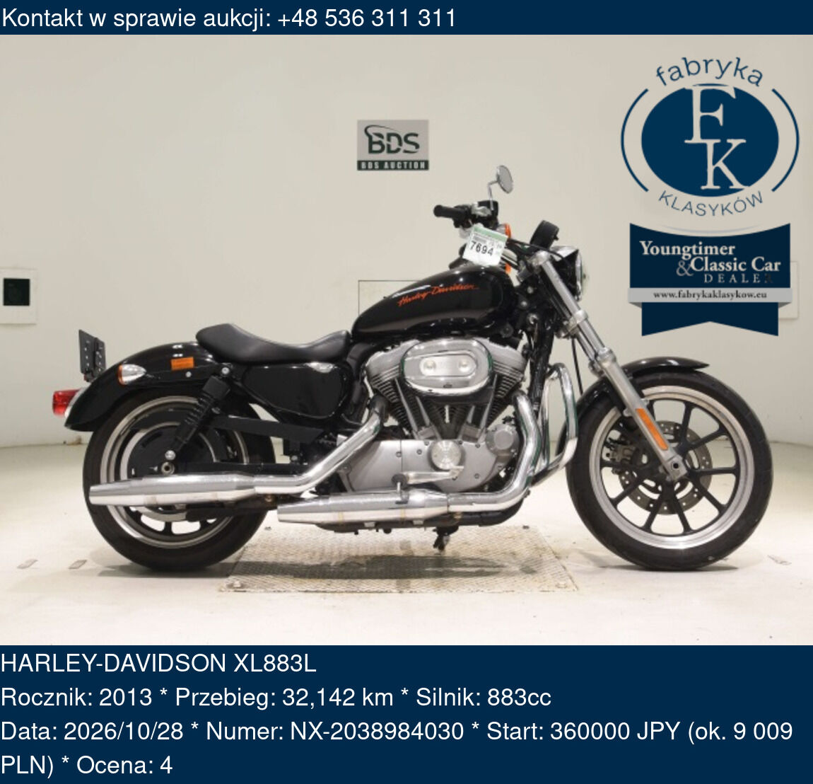 HARLEY-DAVIDSON XL883L 2013 - zdjęcie 2