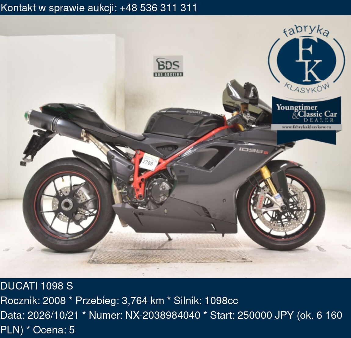 DUCATI 1098 S 2008 - zdjęcie 2